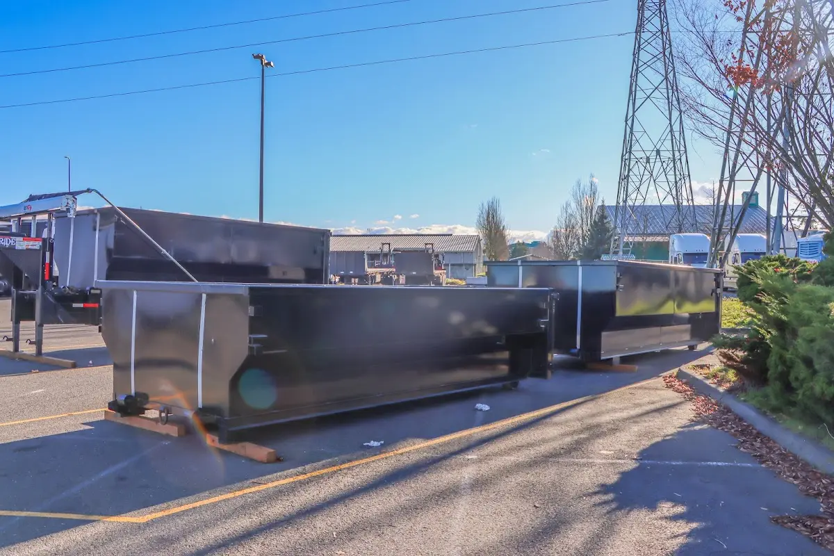 Roll-off dumpster ready for waste disposal at job site for Estate Cleanout Dumpster Rental in Augusta